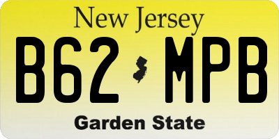 NJ license plate B62MPB