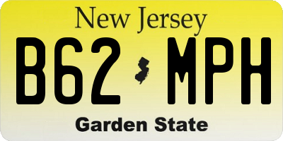 NJ license plate B62MPH