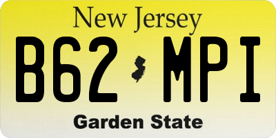 NJ license plate B62MPI