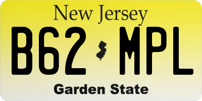 NJ license plate B62MPL