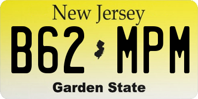 NJ license plate B62MPM