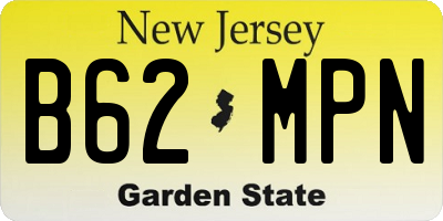 NJ license plate B62MPN