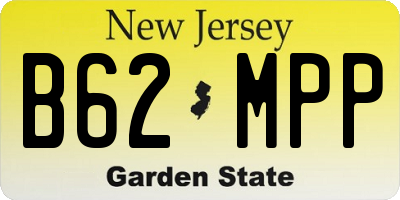 NJ license plate B62MPP