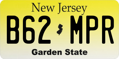 NJ license plate B62MPR