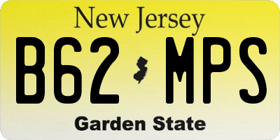 NJ license plate B62MPS