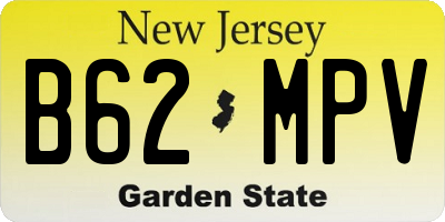 NJ license plate B62MPV