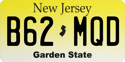 NJ license plate B62MQD