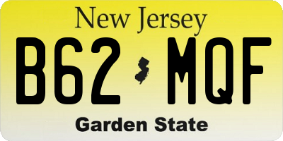 NJ license plate B62MQF