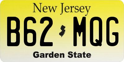 NJ license plate B62MQG
