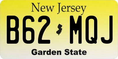 NJ license plate B62MQJ