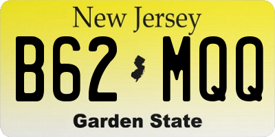 NJ license plate B62MQQ