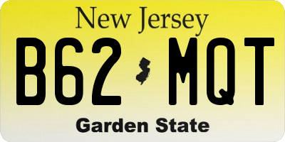 NJ license plate B62MQT