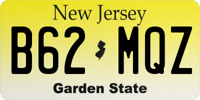 NJ license plate B62MQZ