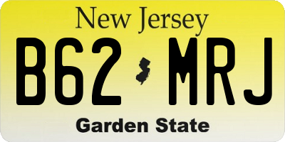 NJ license plate B62MRJ