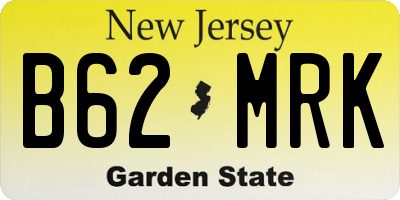 NJ license plate B62MRK