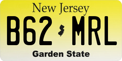 NJ license plate B62MRL