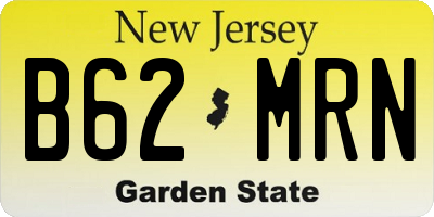 NJ license plate B62MRN