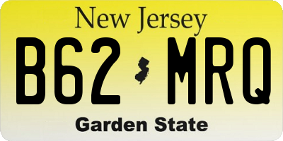 NJ license plate B62MRQ