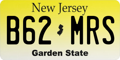 NJ license plate B62MRS