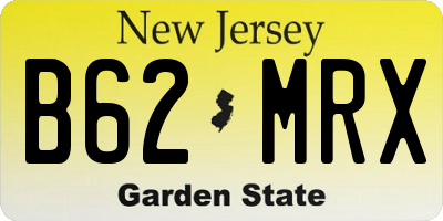 NJ license plate B62MRX