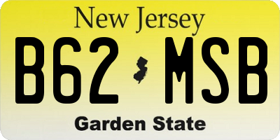 NJ license plate B62MSB