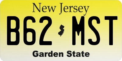 NJ license plate B62MST