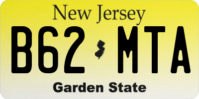 NJ license plate B62MTA