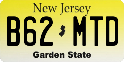 NJ license plate B62MTD