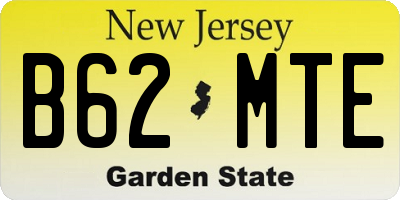 NJ license plate B62MTE