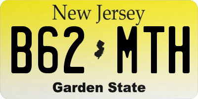 NJ license plate B62MTH