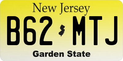 NJ license plate B62MTJ