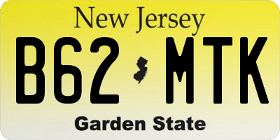 NJ license plate B62MTK