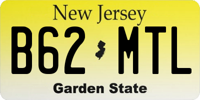 NJ license plate B62MTL