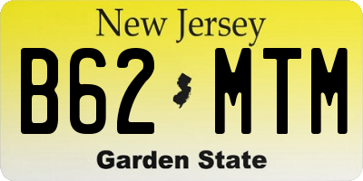 NJ license plate B62MTM