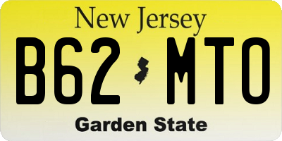 NJ license plate B62MTO