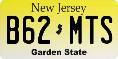 NJ license plate B62MTS