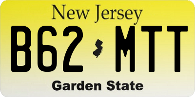 NJ license plate B62MTT