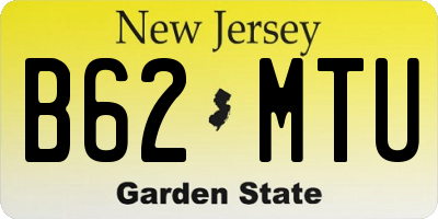 NJ license plate B62MTU
