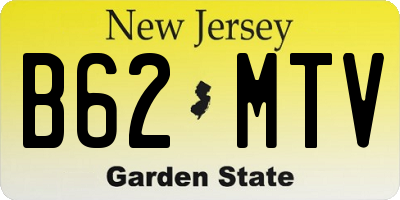 NJ license plate B62MTV