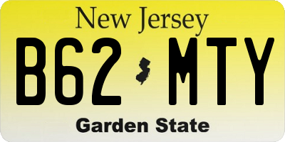 NJ license plate B62MTY