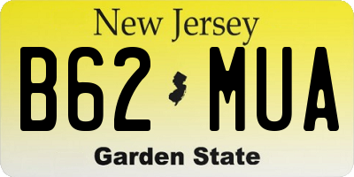 NJ license plate B62MUA