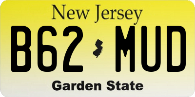 NJ license plate B62MUD