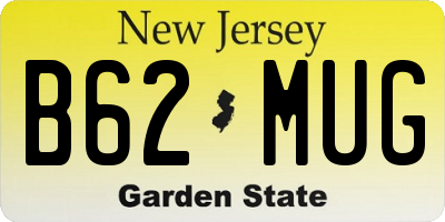NJ license plate B62MUG