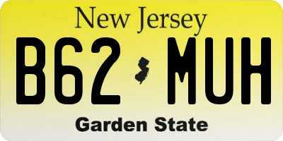 NJ license plate B62MUH