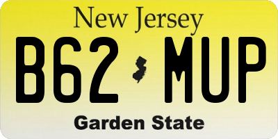 NJ license plate B62MUP