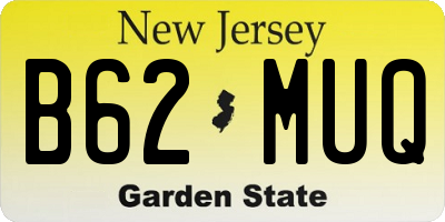 NJ license plate B62MUQ