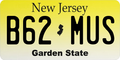 NJ license plate B62MUS