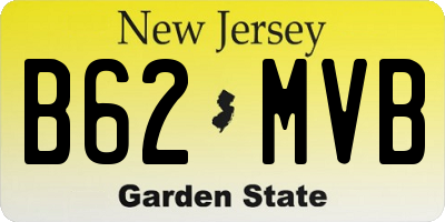 NJ license plate B62MVB