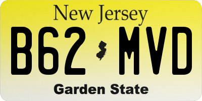 NJ license plate B62MVD