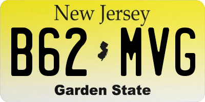 NJ license plate B62MVG